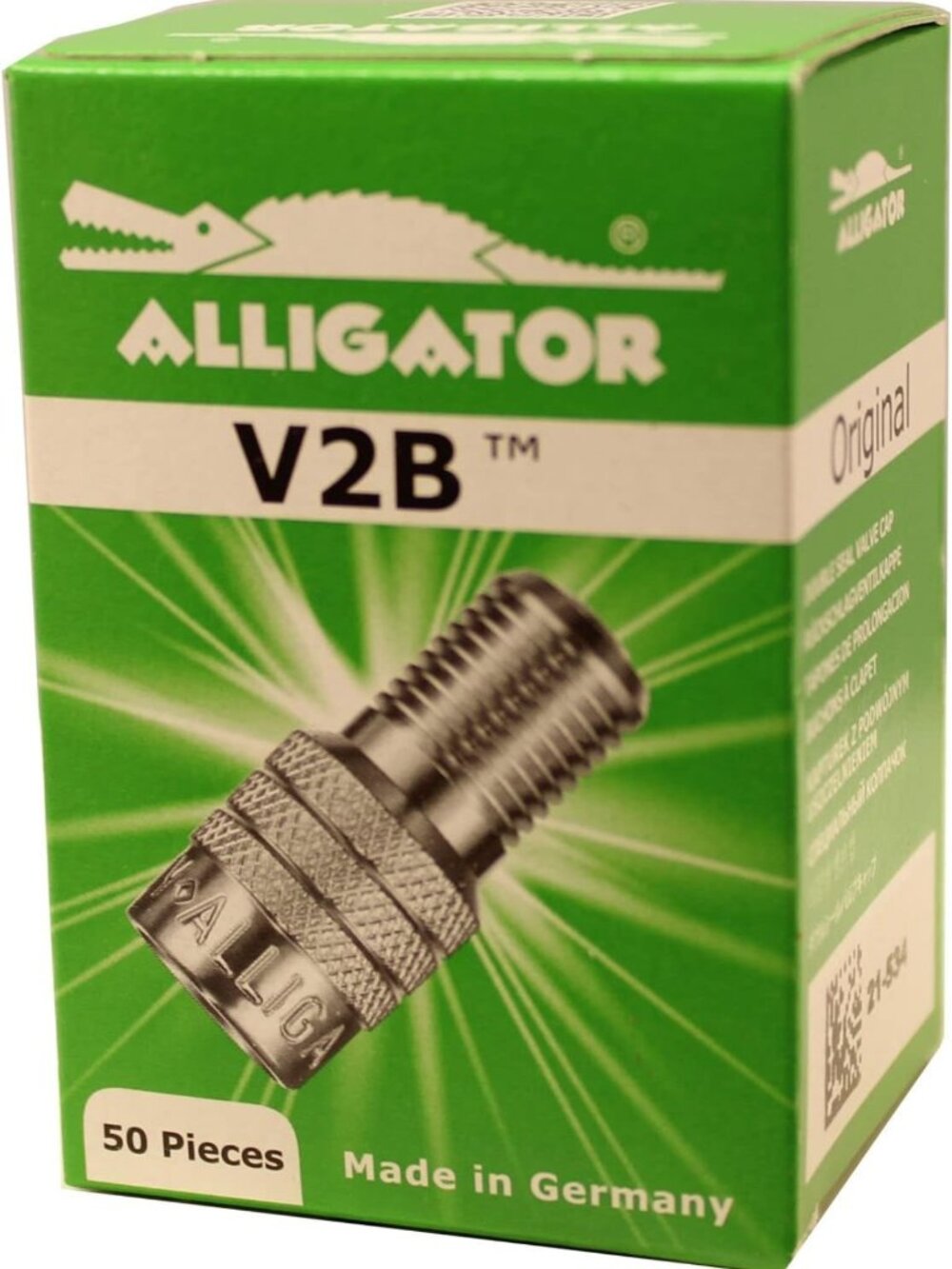 50 Pack Inflate Through Valve Stem Caps for Auto RV Semi - Durable Alligator